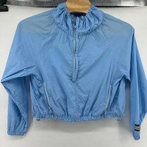 Daily Drills Baby Blue‎ Nylon Lightweight 1/2 Zip Jacket XS/S Casual Outerwear